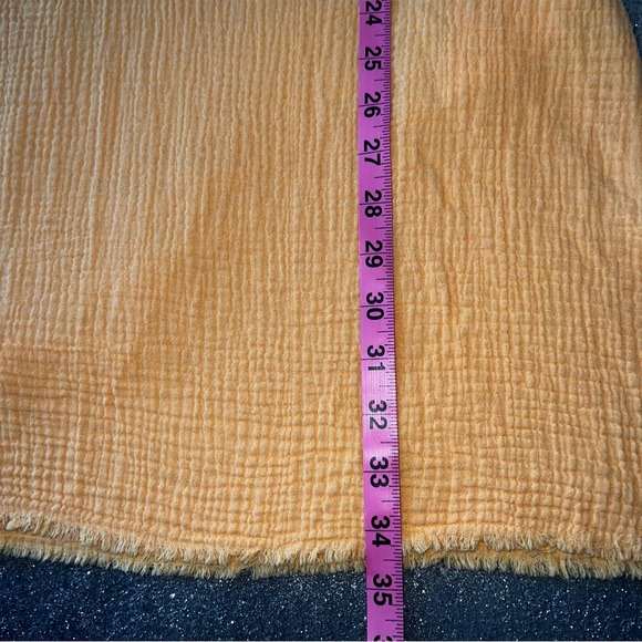 Mododoc Los Angeles Pale Orange 3/4 Sleeve Cotton Gauze Kaftan Dress - Picture 6 of 9